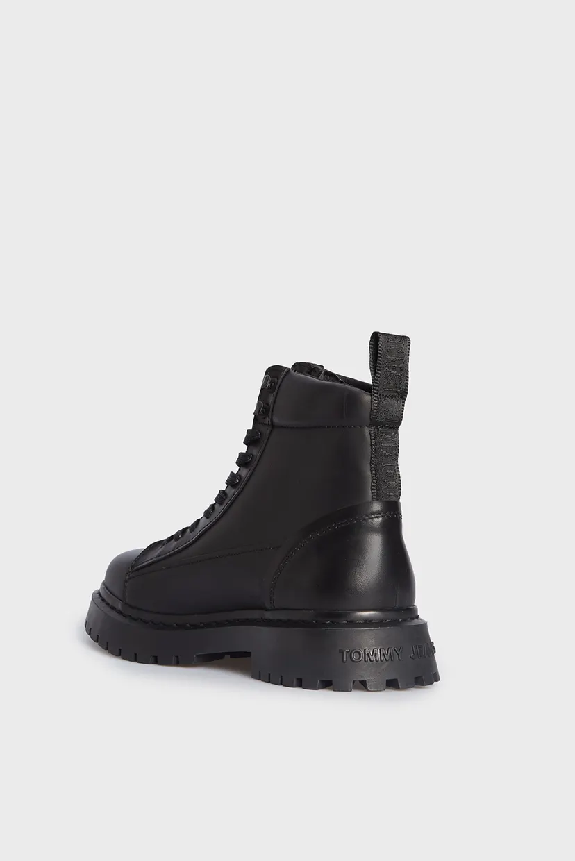 Мужские черные кожаные ботинки TJM LACE UP BOOT 5