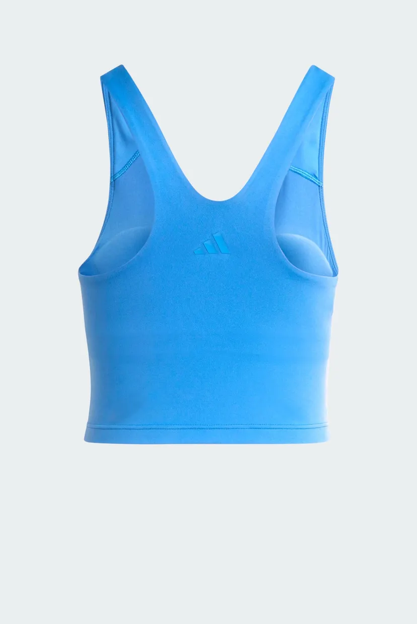 Женская синяя майка adidas All Me Medium Support 6
