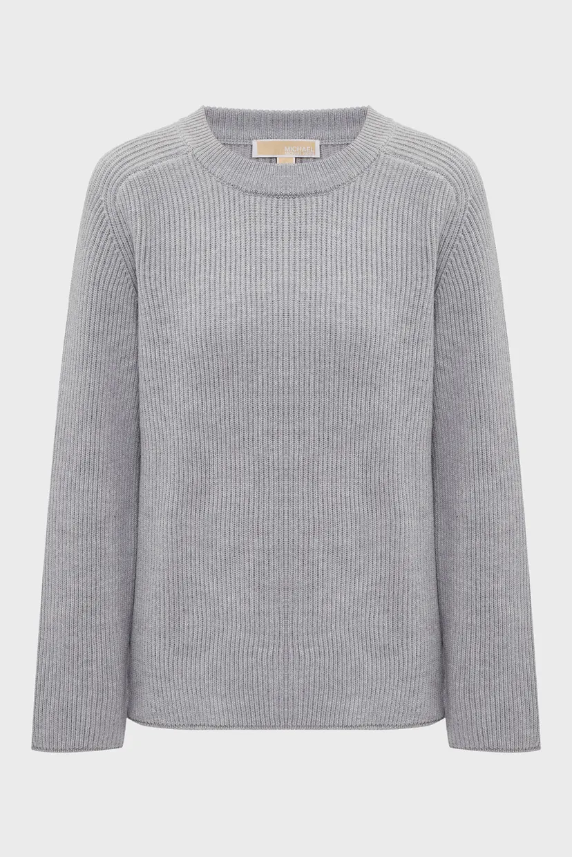Женский серый шерстяной свитер MERINO BOXY CREW SWTR 4