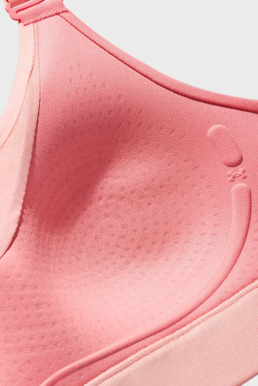 Женский розовый топ UA Infinity High 2.0 Bra 6