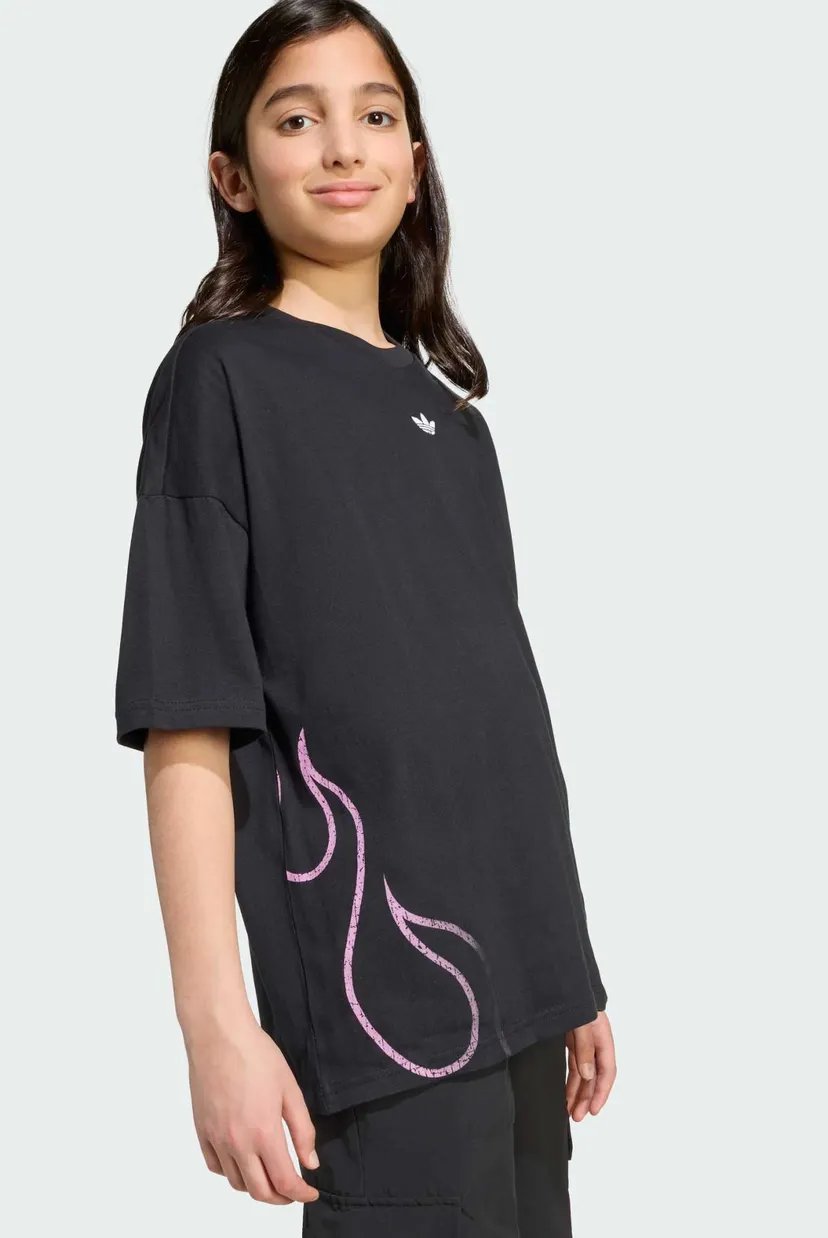 Детская черная футболка Flames Kids 5