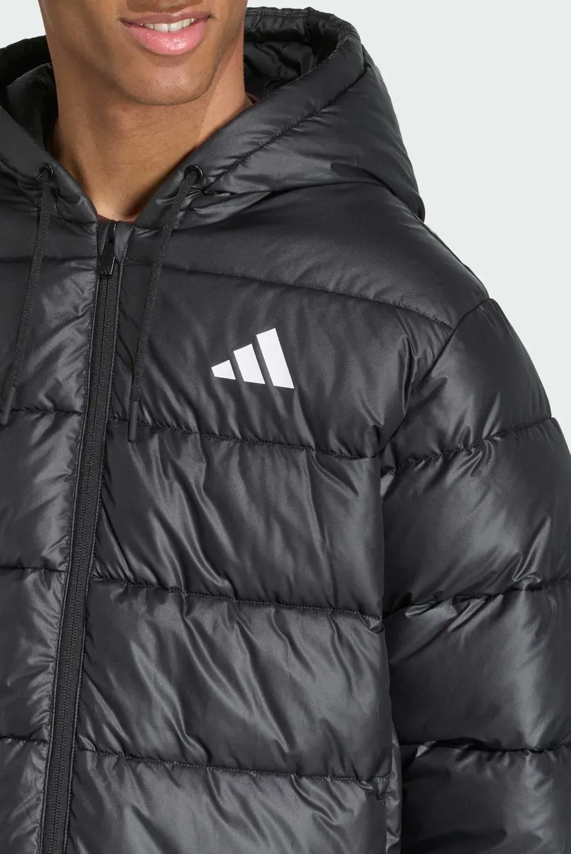 Чоловіча чорна куртка Essentials CLIMAWARM Synthetic Down Puffer Hooded 4