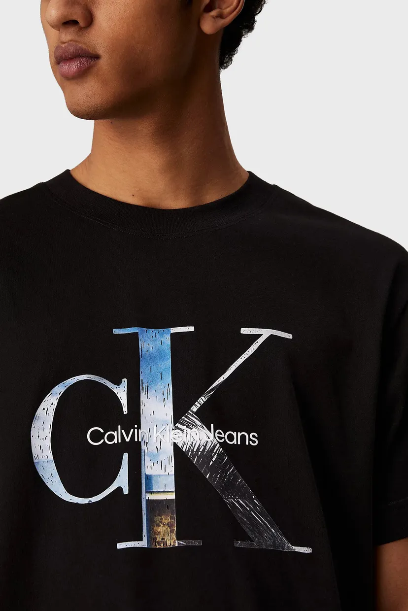 Мужская черная футболка PHOTO MONOGRAM TEE 4
