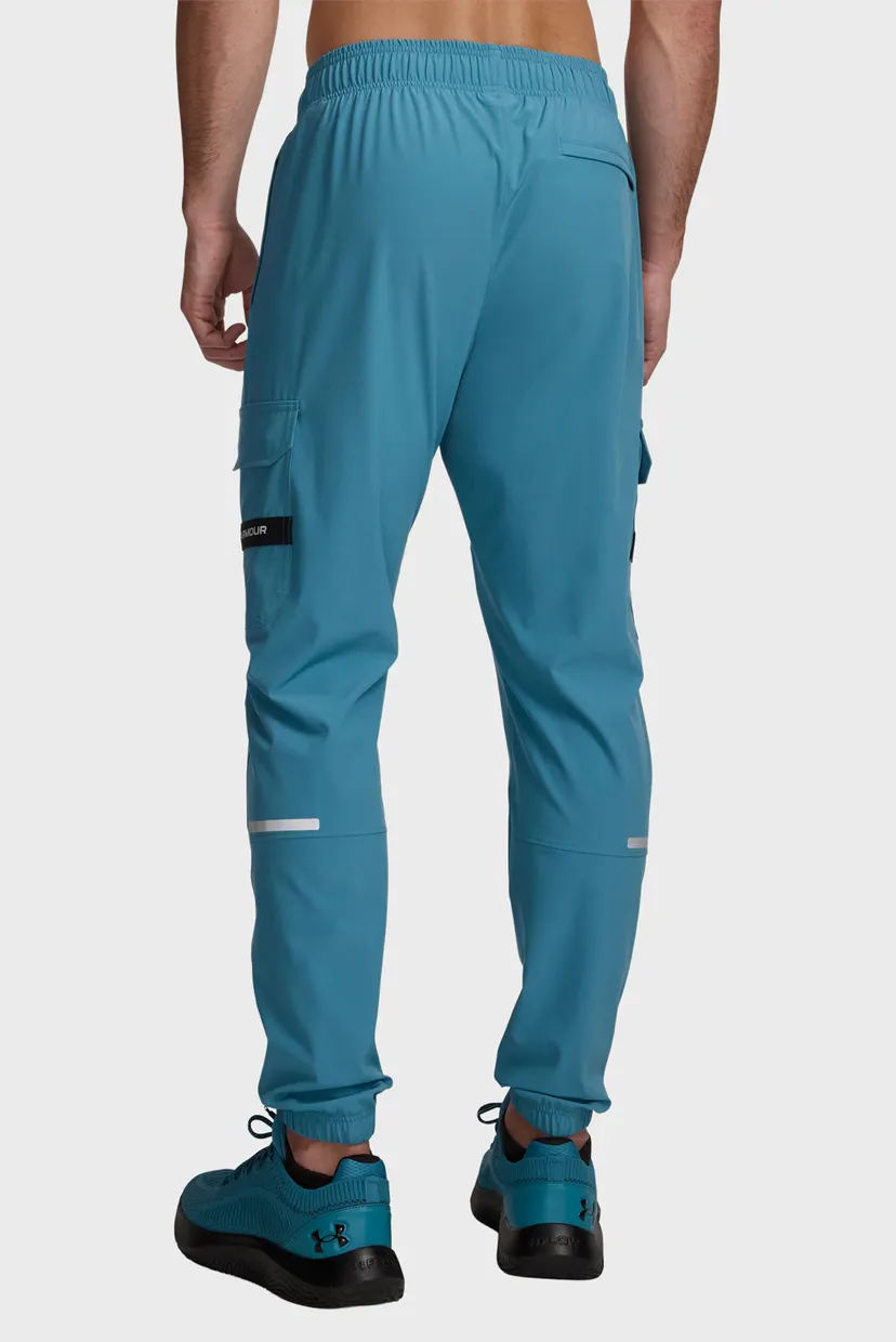 Мужские голубые спортивные брюки UA Tech Utility Woven Pant-BLU 3