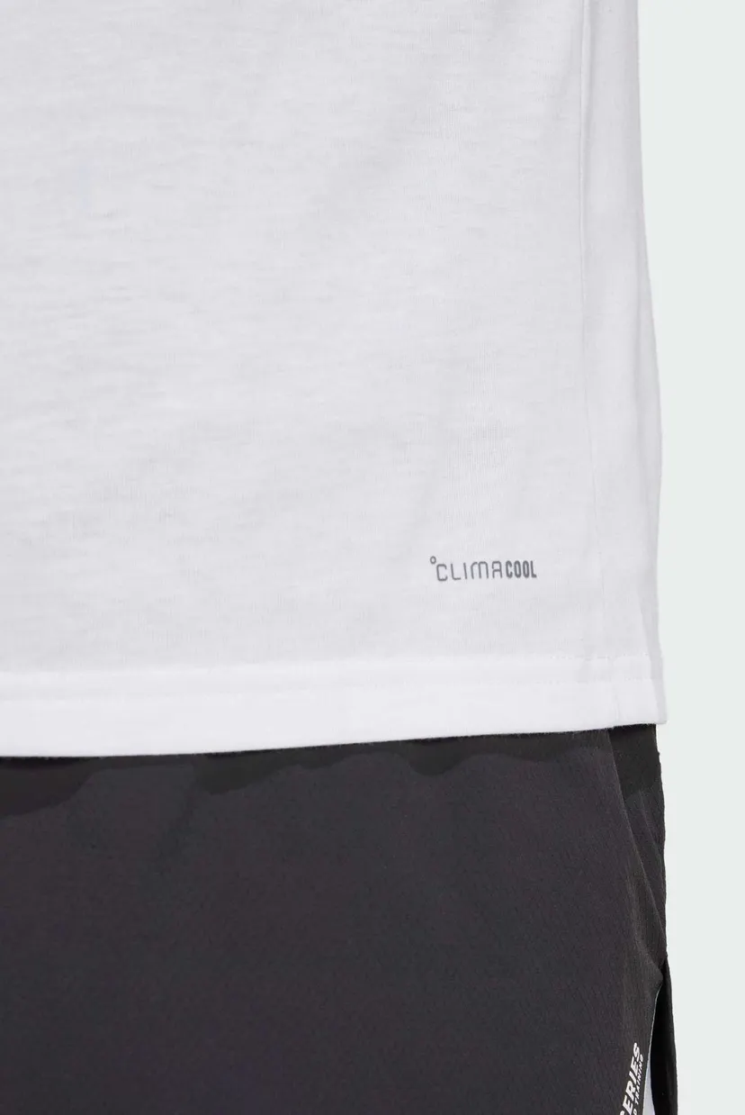 Чоловіча біла футболка Climacool Training Camo Logo Graphic 5