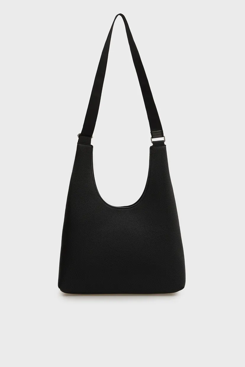 Жіноча чорна сумка STRAP LARGE SHOULDER 4