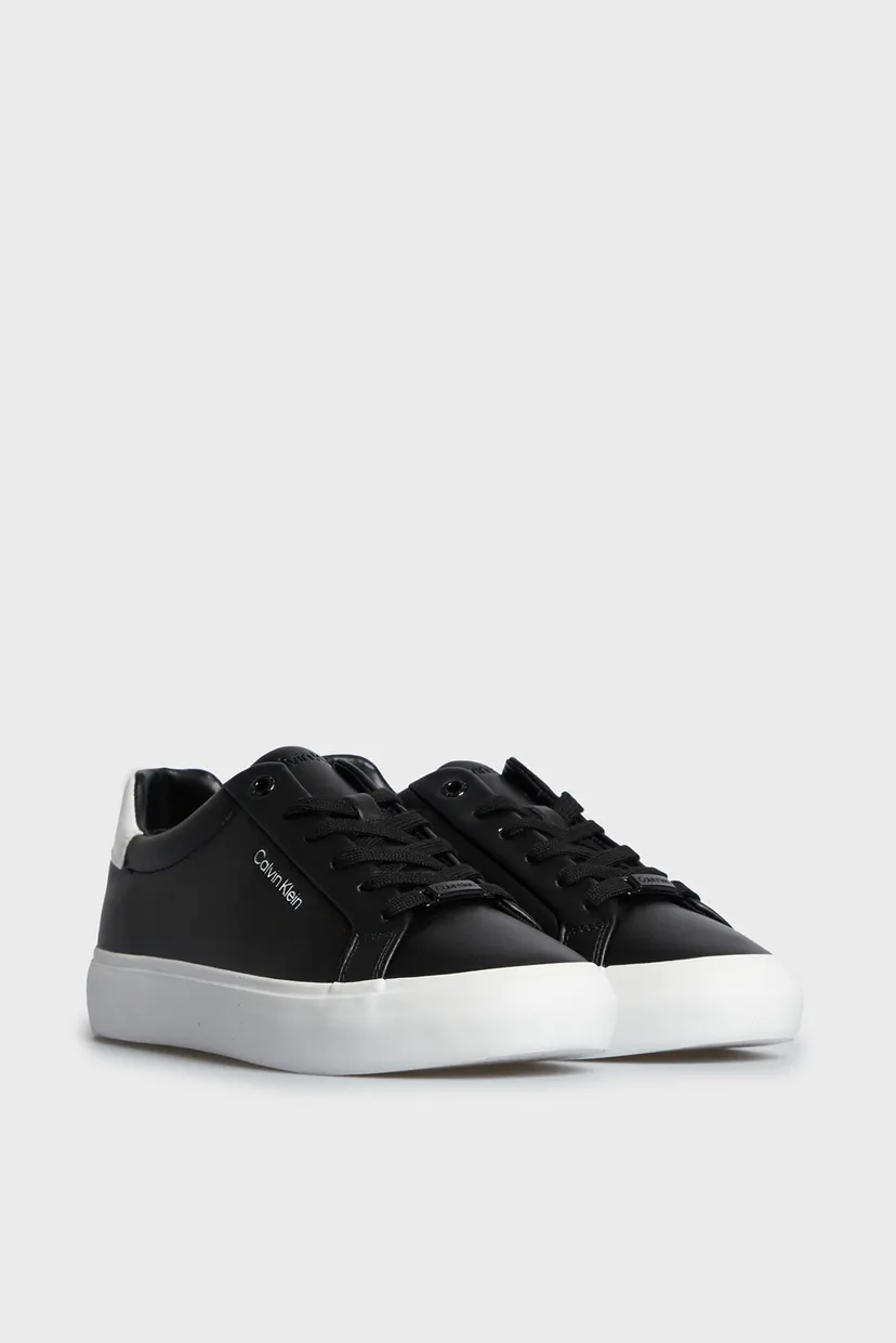 Женские черные кожаные сникерсы VULC LACE UP 3