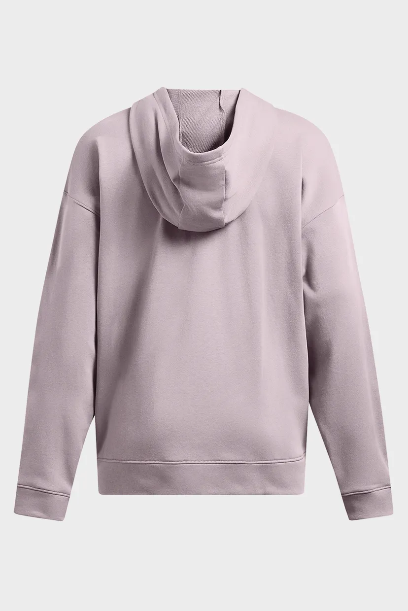 Жіноче пудрове худі UA Rival Terry OS FZ Hooded 4