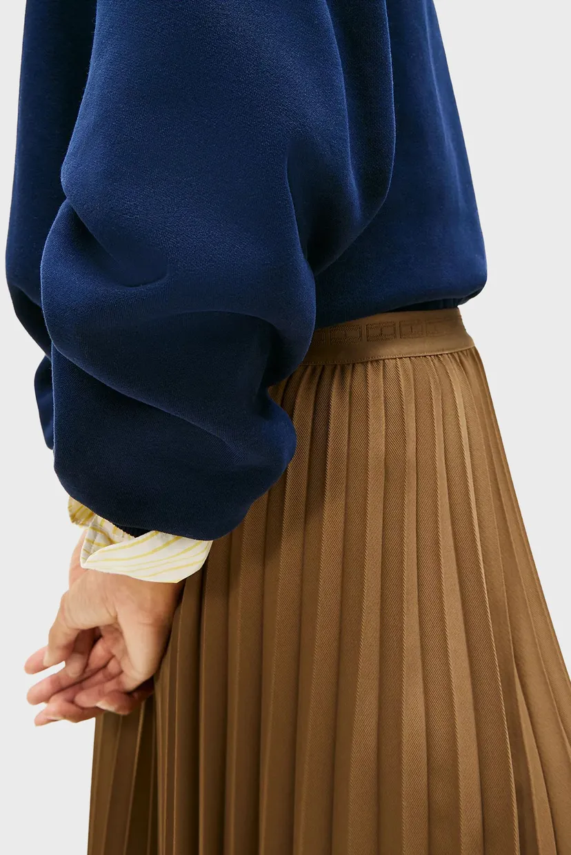 Жіноча коричнева плісирована спідниця FLUID PLEATED 4