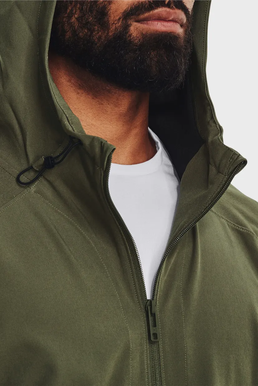 Мужская оливковая ветровка UA Unstoppable Jacket 4