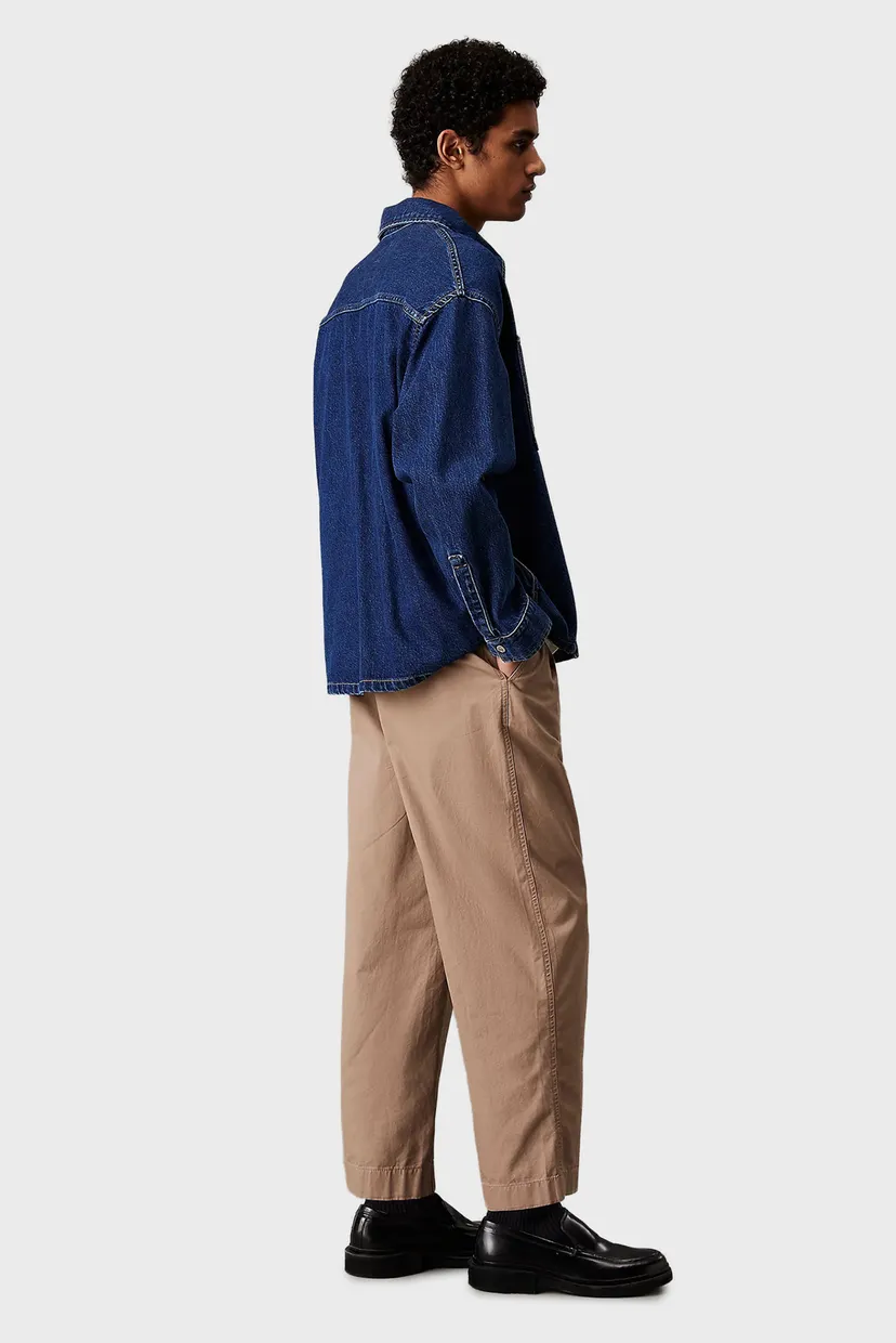 Чоловічі коричневі брюки CROPPED PLEAT 3