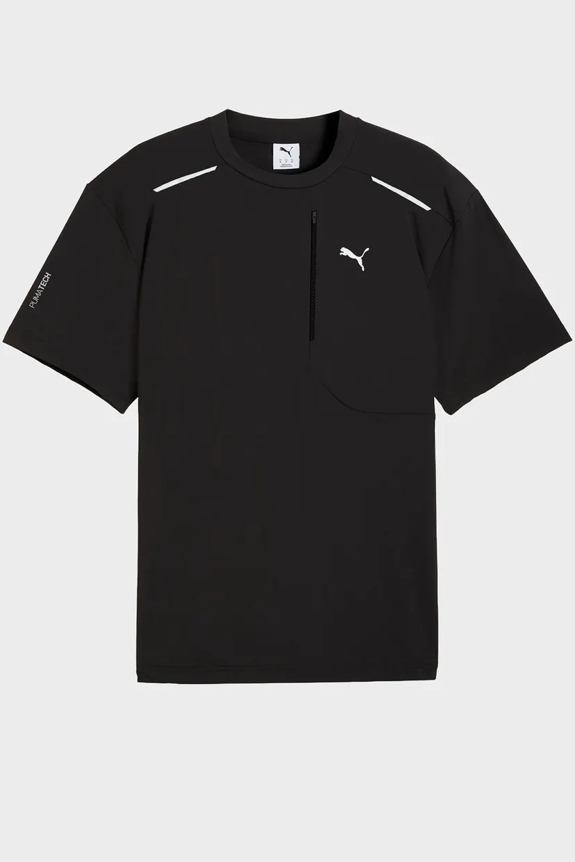 Мужская черная футболка PUMATECH Relaxed Pocket Tee Men 6
