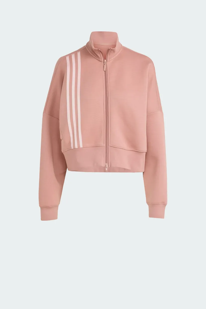 Женская пудровая спортивная кофта Off Placed 3-Stripes Zip Up 6