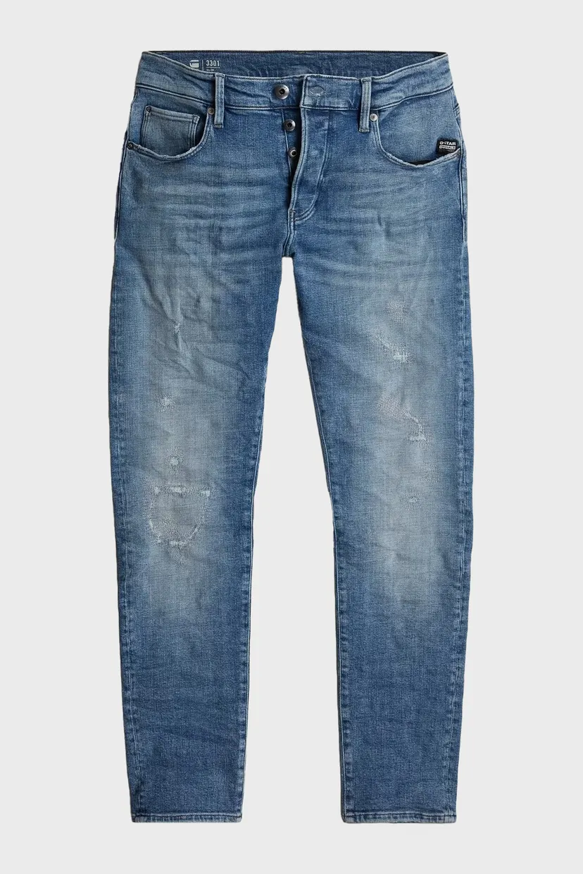 Чоловічі сині джинси 3301 Slim 5
