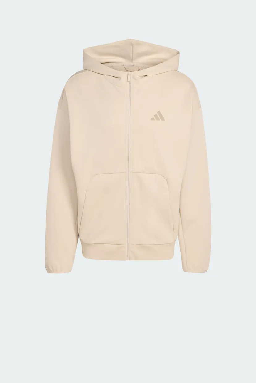 Чоловіче бежеве худі Future Icons Small Logo Full-Zip 6
