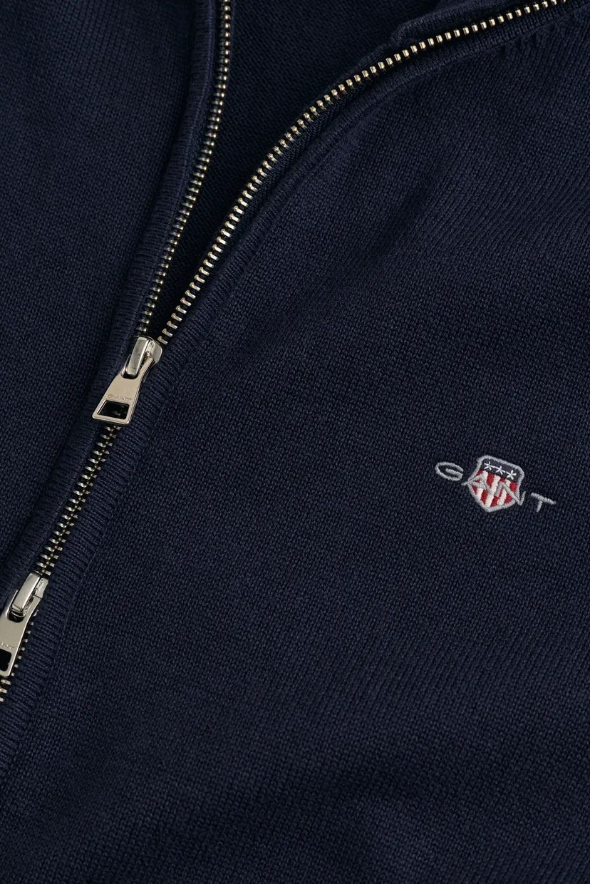 Чоловічий темно-синій кардиган CASUAL COTTON ZIP 5