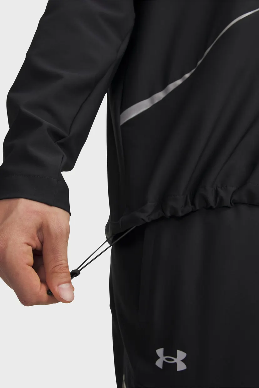 Чоловіче чорне худі UA Unstoppable Woven Jacket-BLK 3