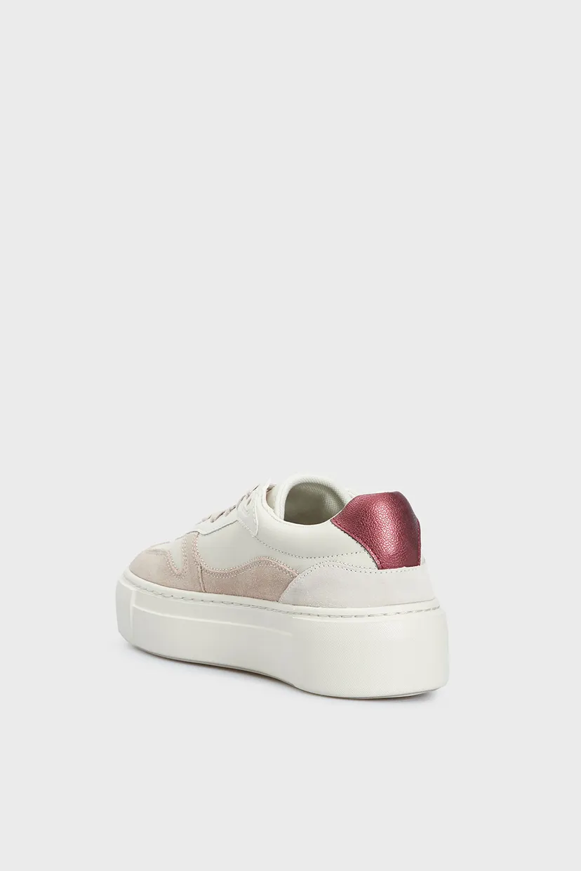 Жіночі білі шкіряні снікерси CUPSOLE LACE UP 5