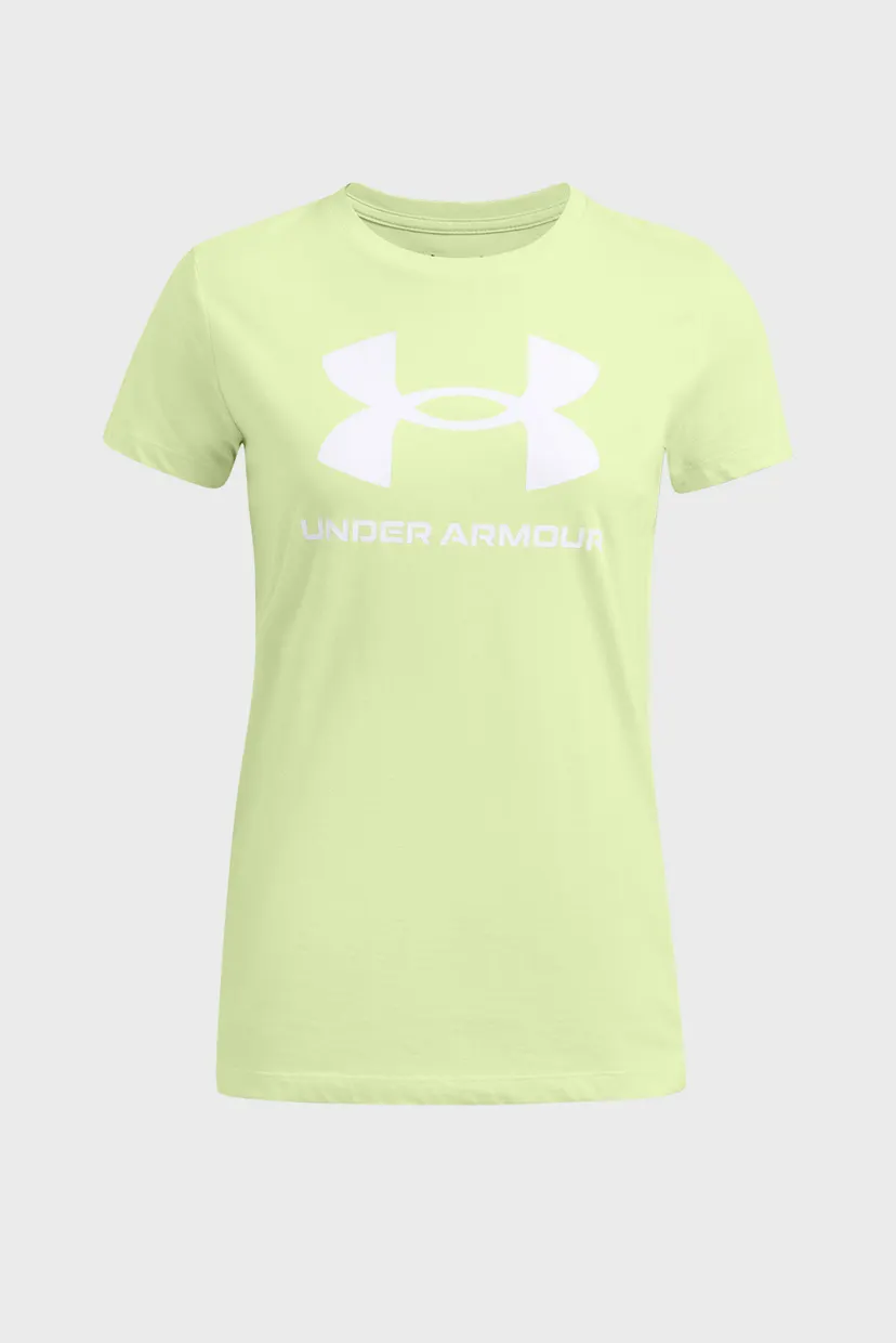 Жіноча жовта футболка UA W SPORTSTYLE LOGO SS 3