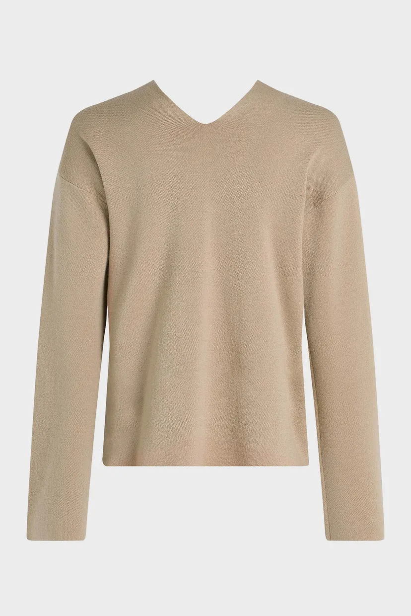 Жіночий бежевий вовняний пуловер DF WOOL BLEND SWEATER 6