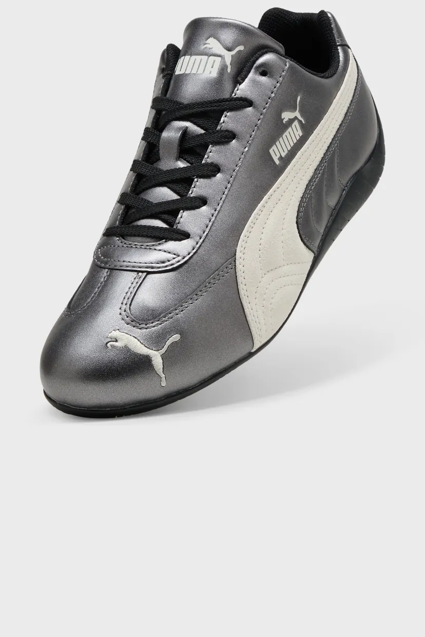 Сріблясті шкіряні кросівки Speedcat Metallic Sneakers Unisex 6