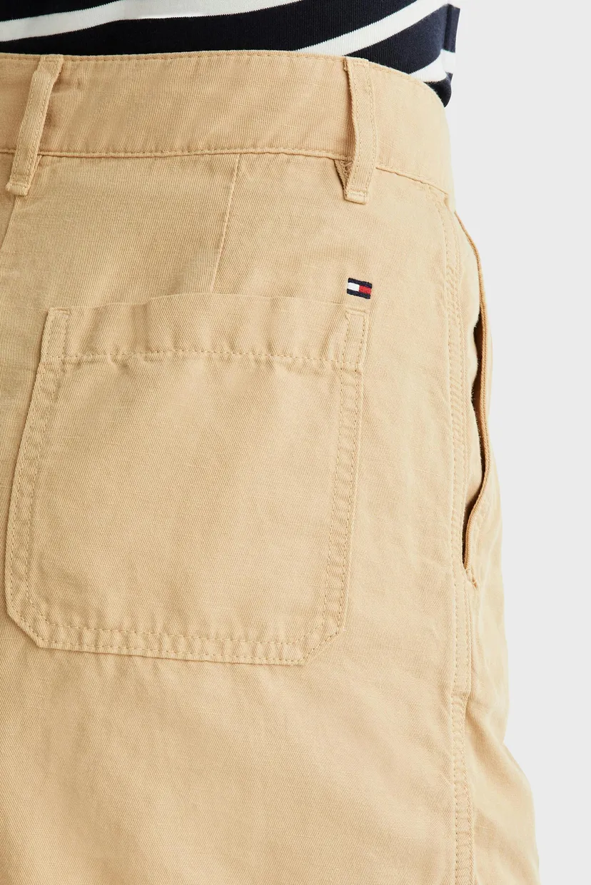 Жіночі бежеві шорти COTTON LINEN SHORT 4