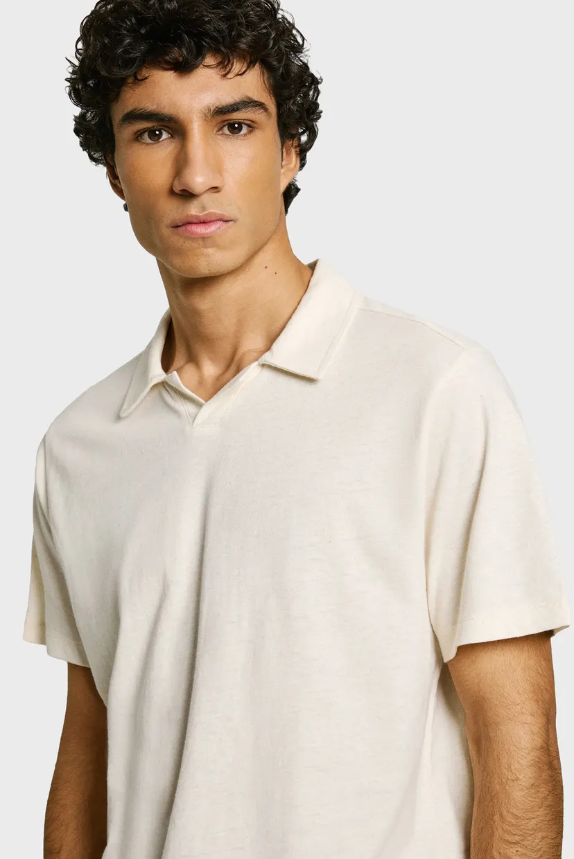 Чоловіче біле поло PLAIN PURNEY POLO 4