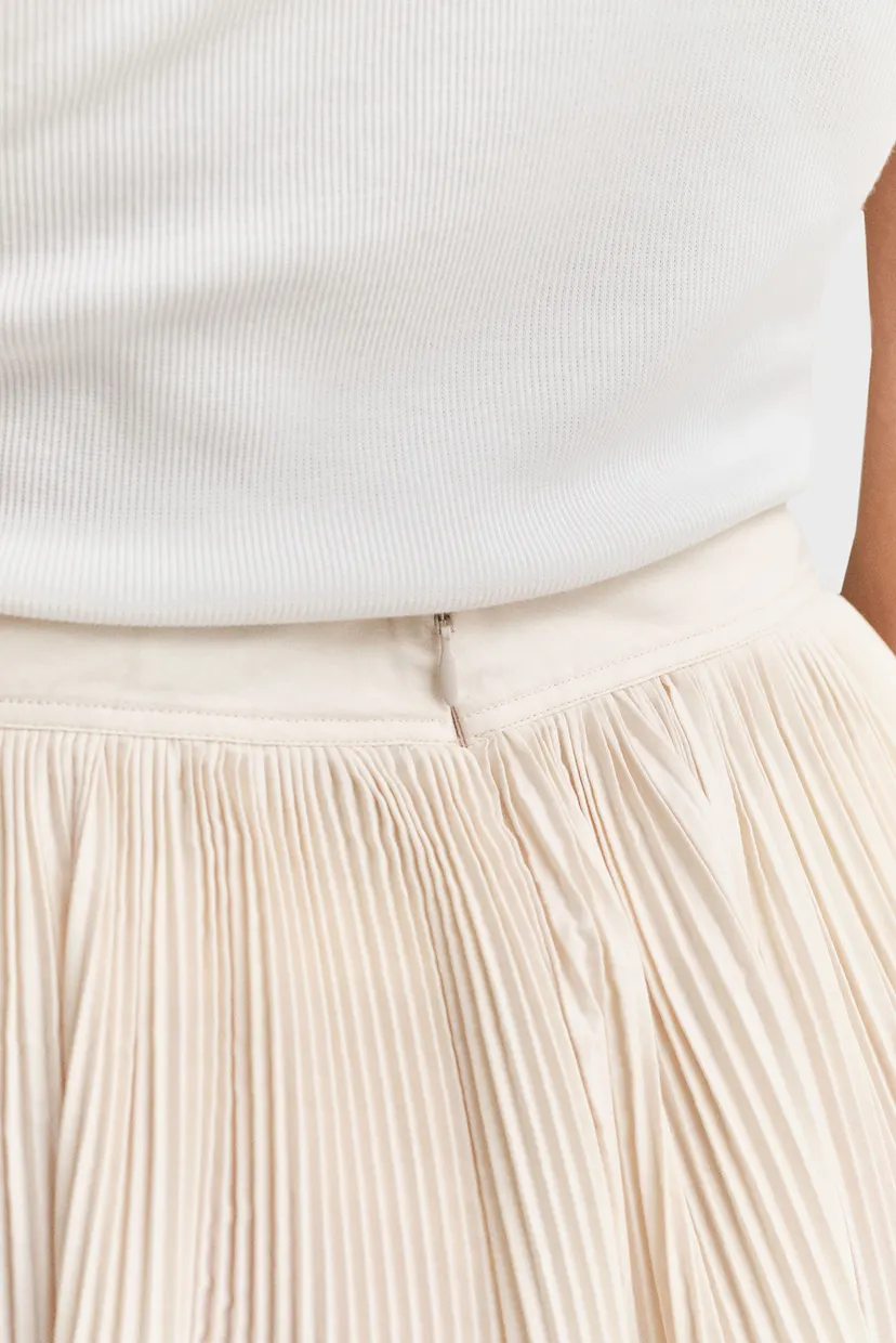 Женская белая юбка PLEATED 4