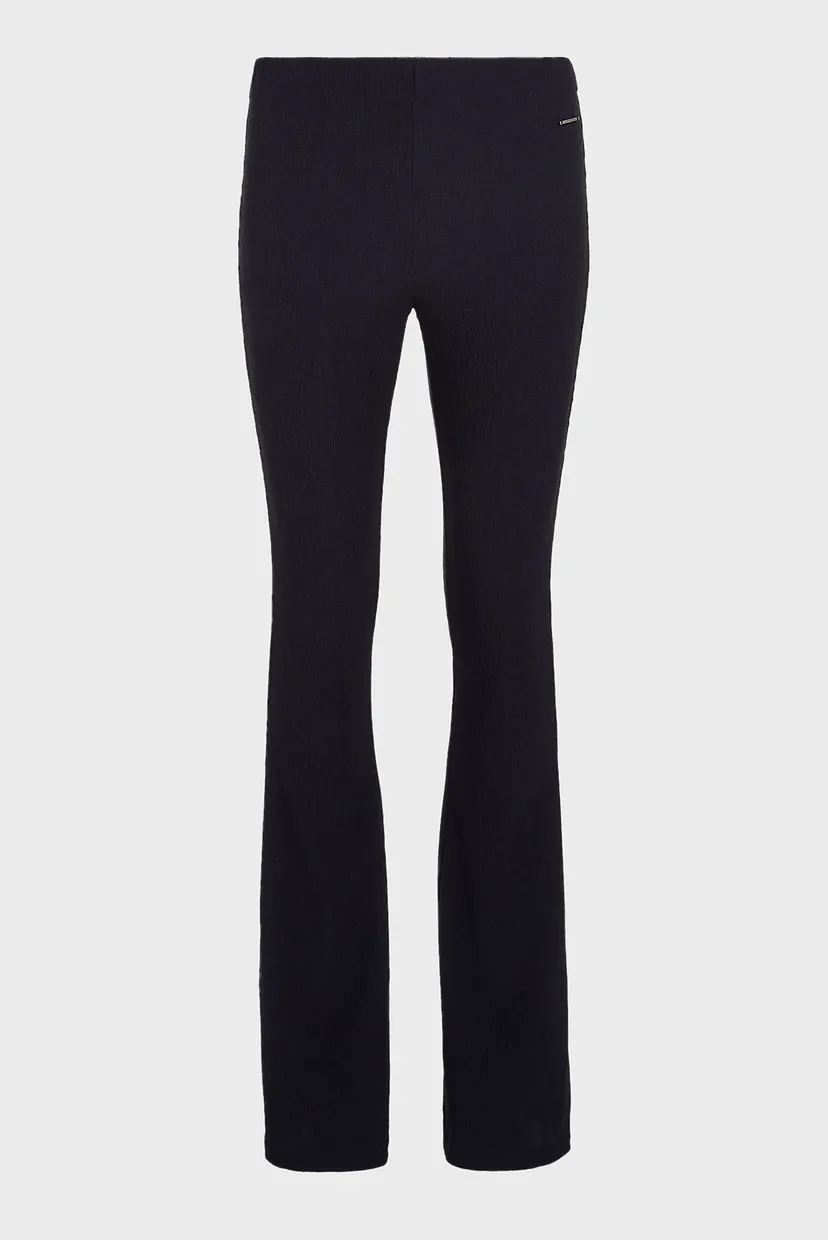 Женские черные брюки CRINKLED JERSEY FLARED 5