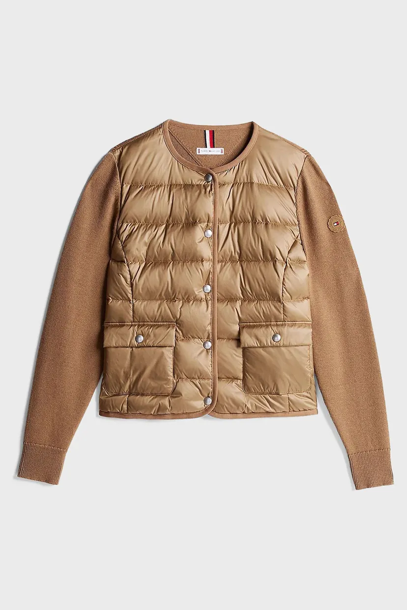 Жіночий коричневий кардиган UL DOWN KNIT MIX JKT 5