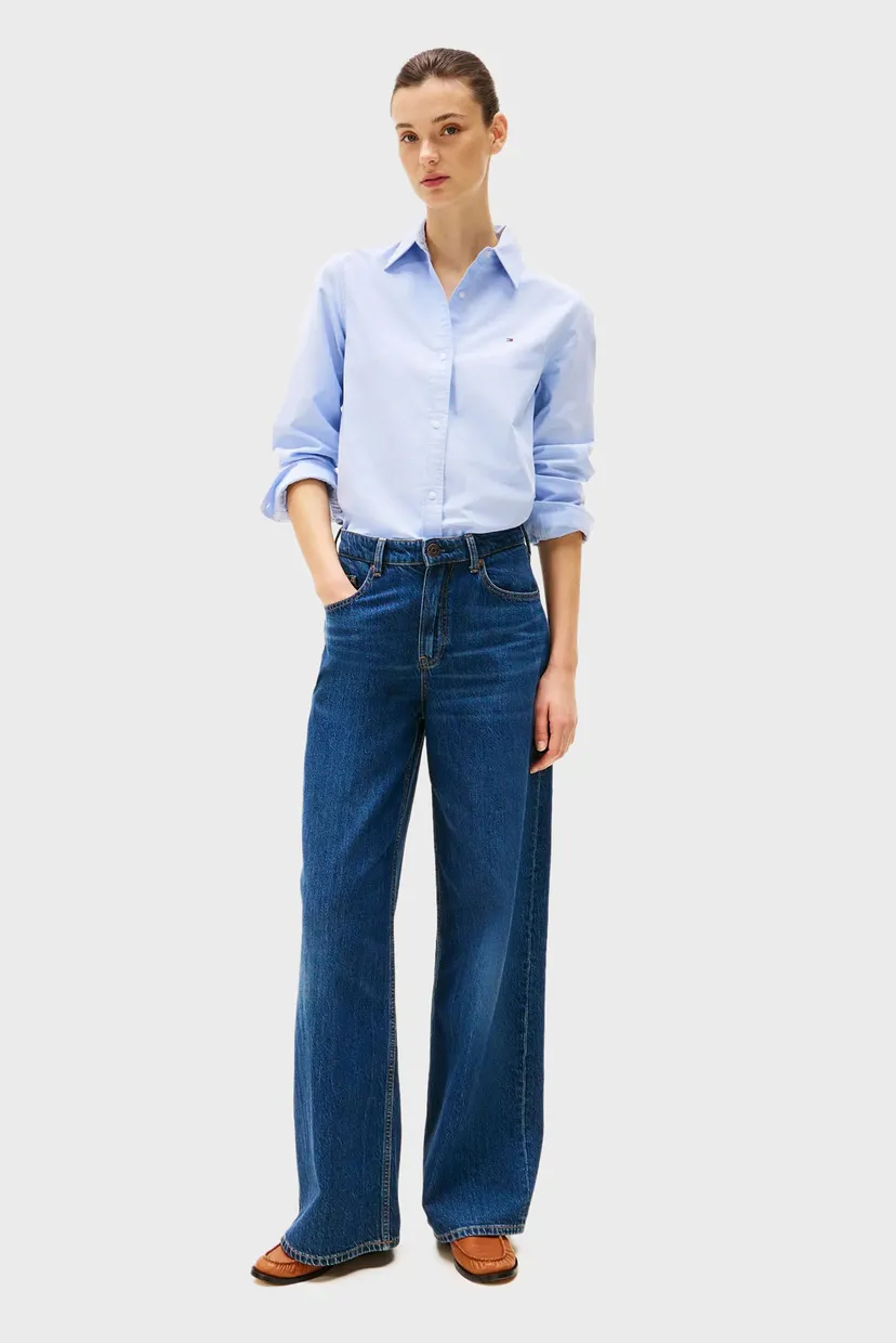 Жіноча блакитна сорочка OXFORD RELAXED FIT SHIRT 4