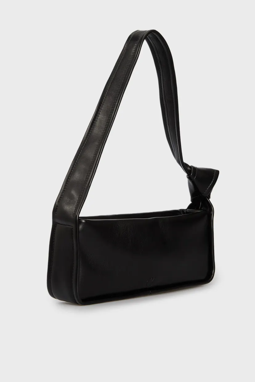 Жіноча чорна сумка KNOTTED SHOULDER BAG26 4