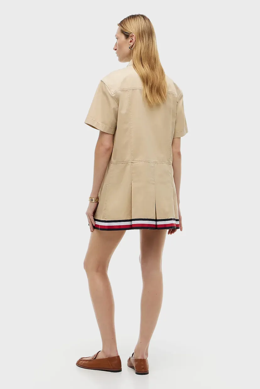 Женское бежевое платье  CREST RWB TAPE SHIRT DRESS 3
