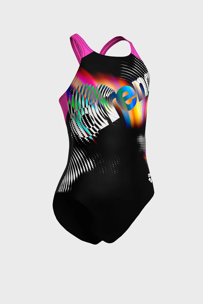 Дитячий чорний купальник LIT LOGO SWIMSUIT V BACK L 9