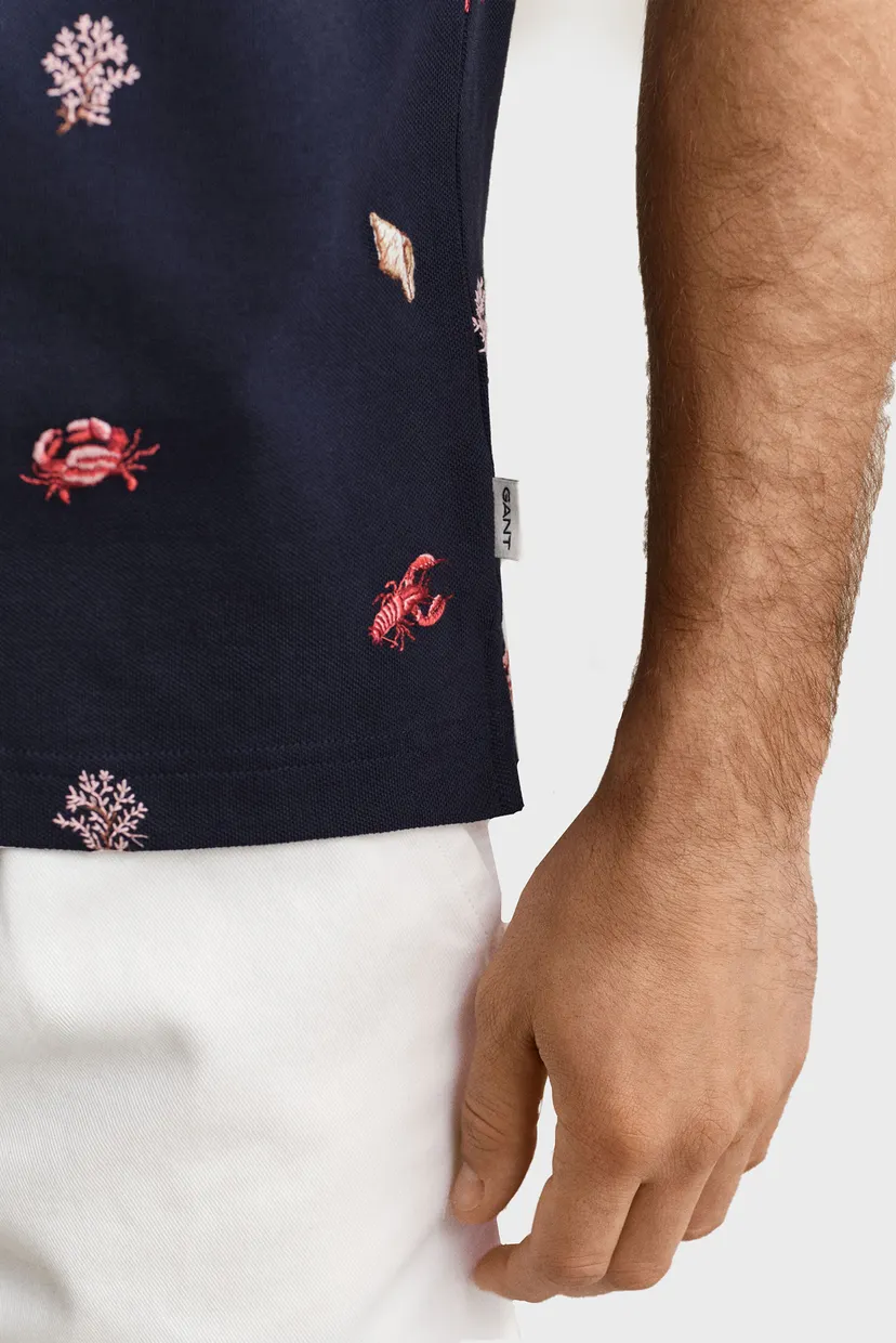 Мужское темно-синее поло EMBROIDERED 5