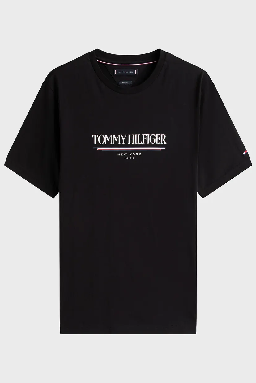 Мужская черная футболка BRAND LOVE HILFIGER 4