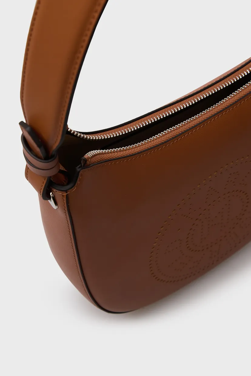 Жіноча коричнева шкіряна сумка K CIRCLE MOON SHB PERFORATED 5
