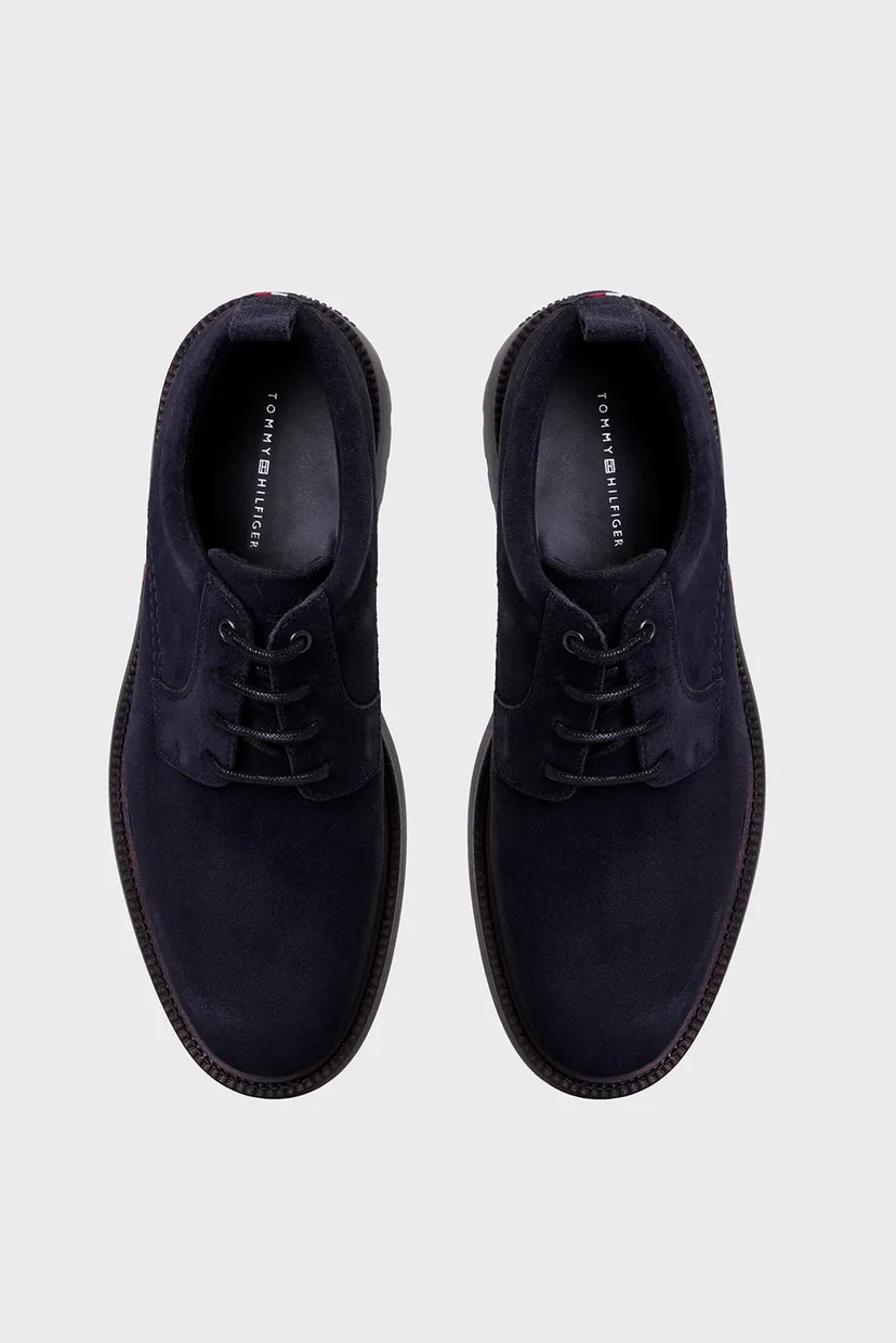Мужские темно-синие замшевые дерби LIGHT HILFIGER LWT SUEDE SHOE 4