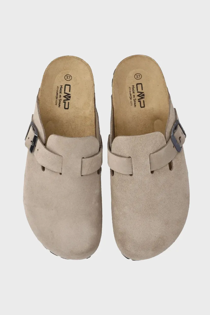Женские бежевые замшевые клоги NAVARRO SLIPPERS 3