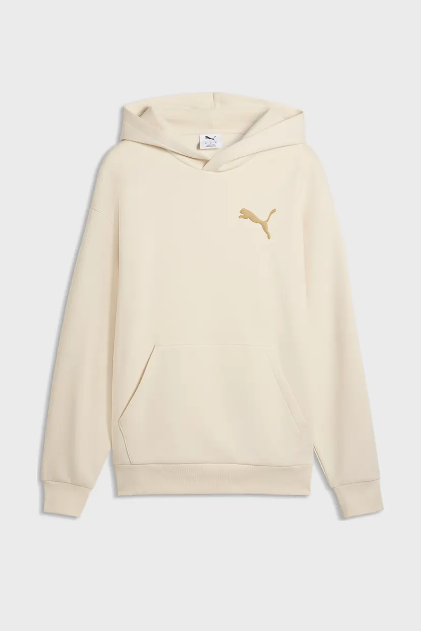 Мужское бежевое худи Essentials Elevated Cat Logo Relaxed Hoodie Men 4