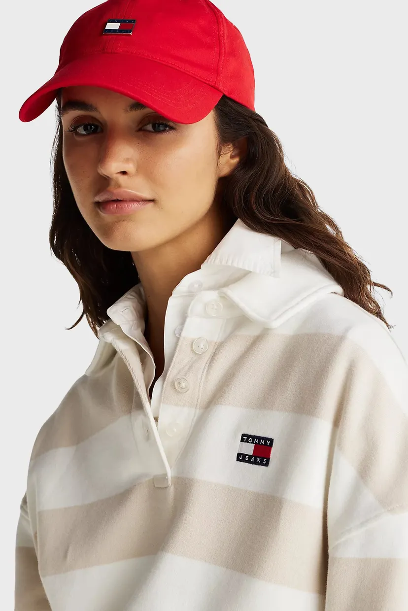 Жіноча спортивна кофта у смужку TJW BOXY BADGE POLO HWK 4