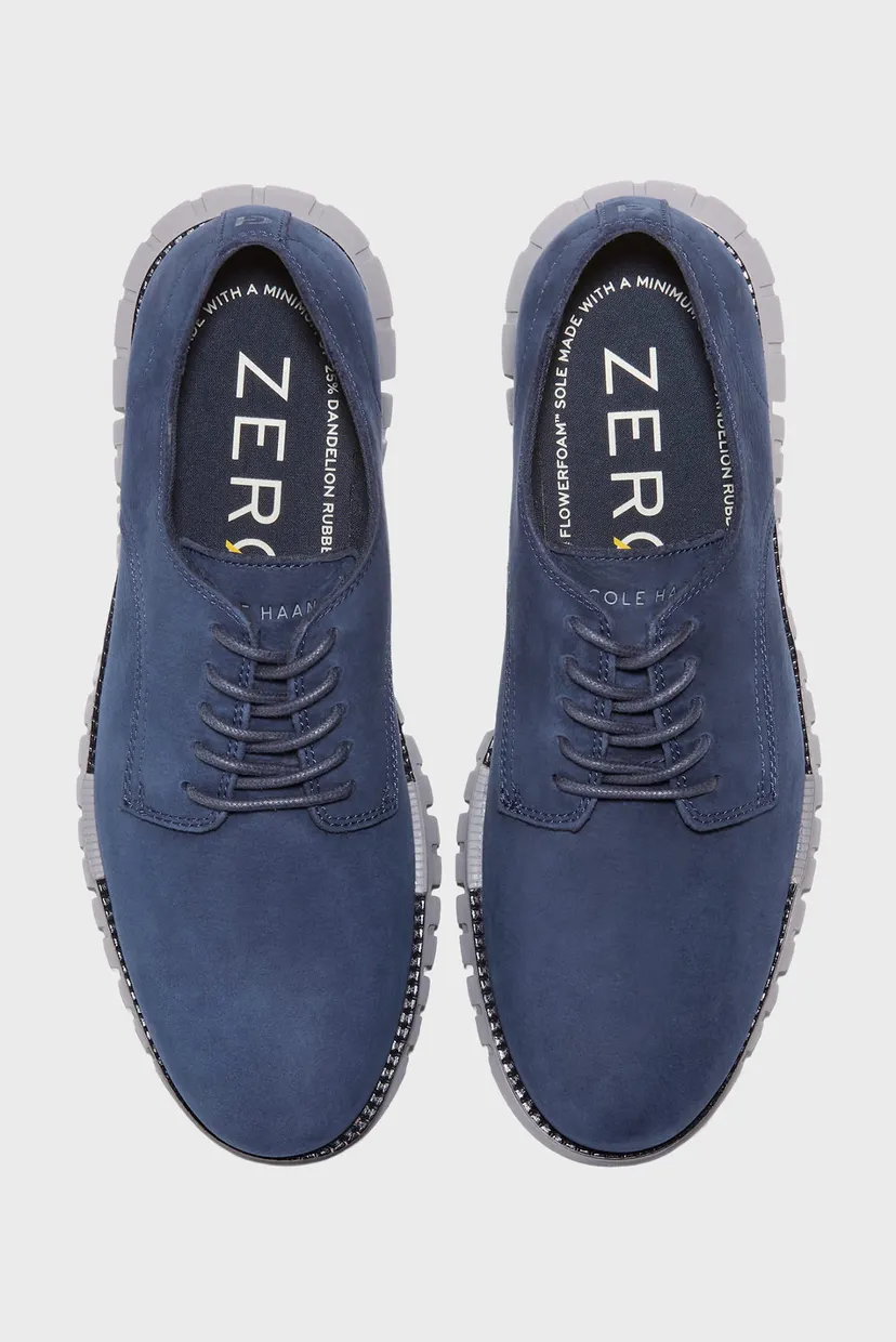 Мужские синие нубуковые кроссовки ZERØGRAND Remastered Plain Toe Oxford 3