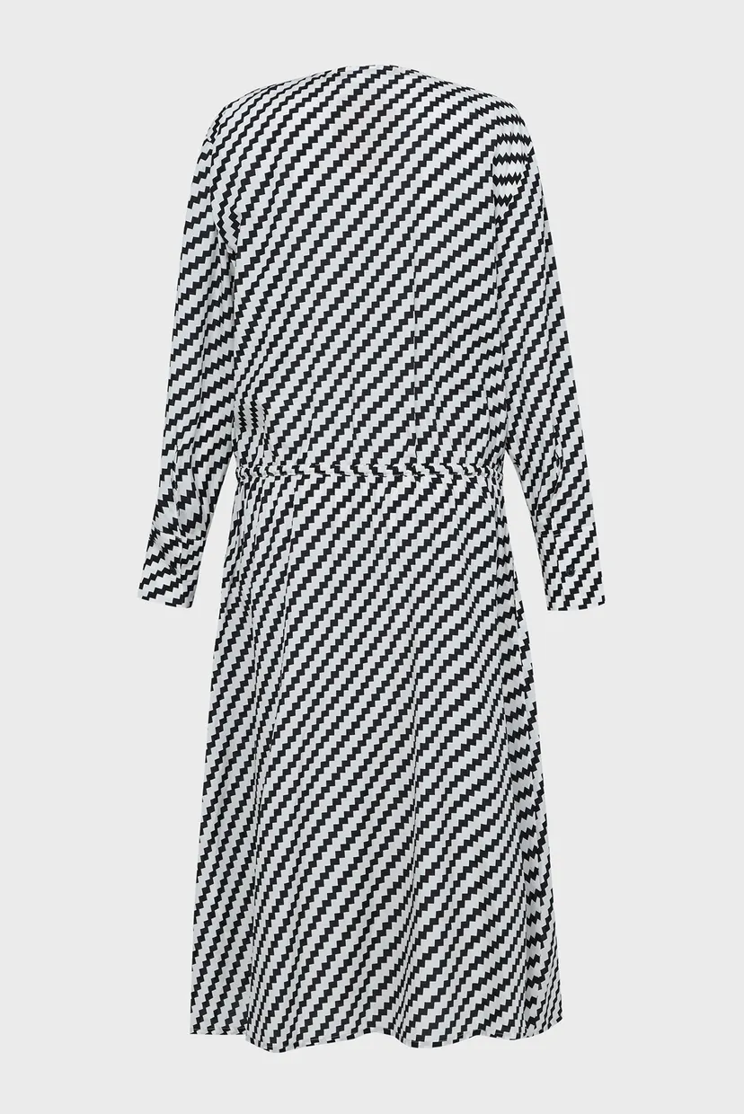 Женское платье в полоску ZIGZAG WAISTED MIDI DRESS 6