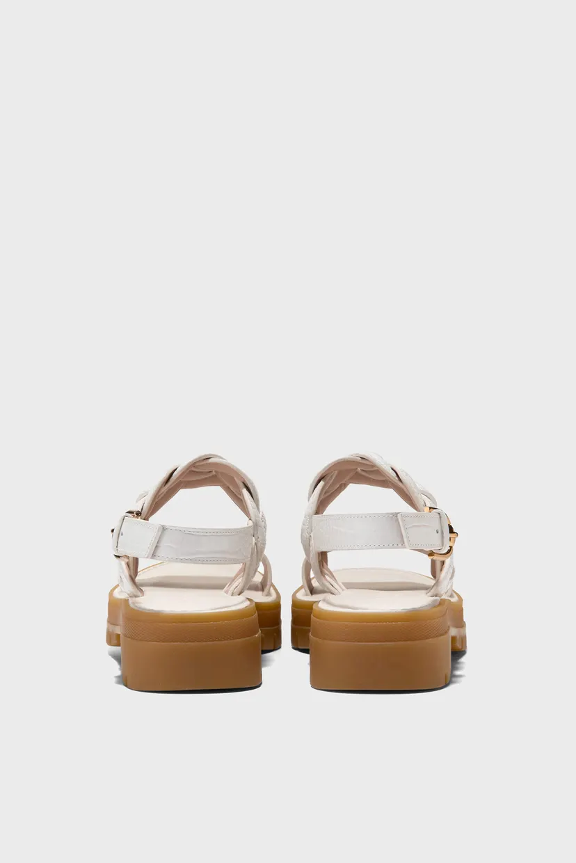 Женские белые кожаные сандалии Cressida Lug Sandal 5