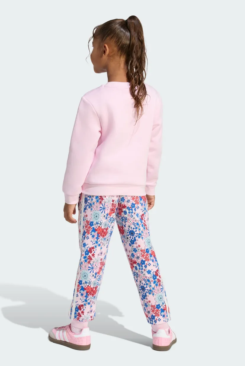 Дитячий рожевий спортивний костюм (світшот, штани) adidas Originals x Liberty London CREW 3