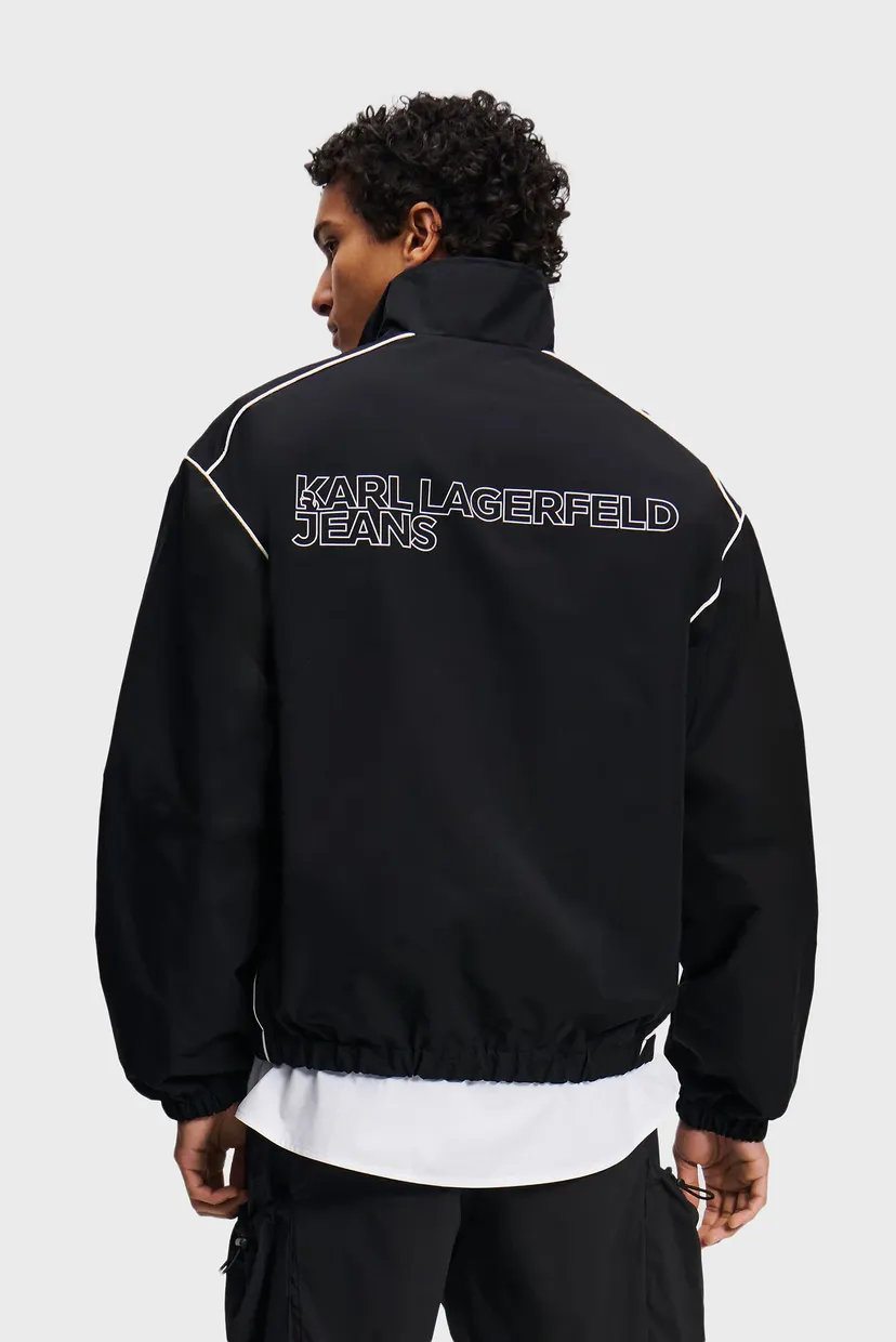 Чоловіча чорна вітровка ZIP UP PIPING 3