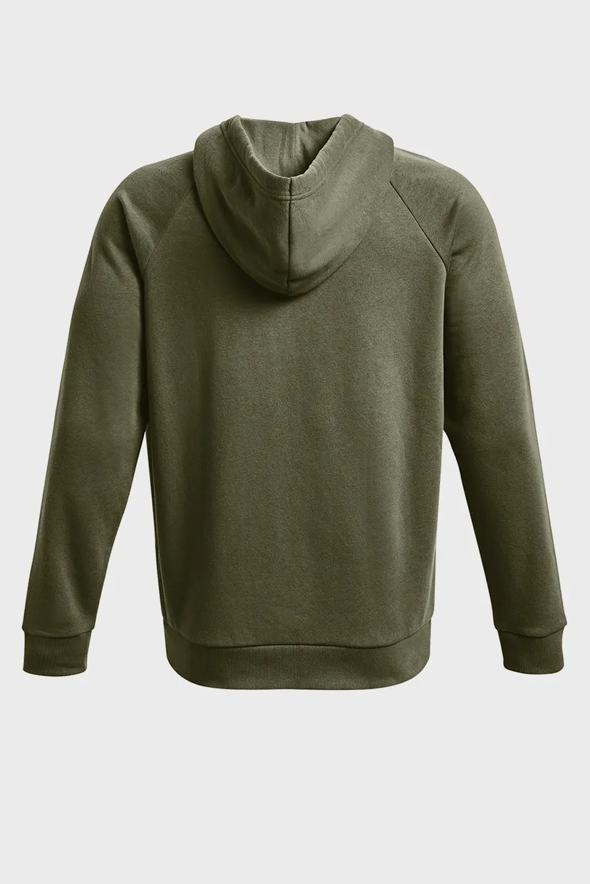 Мужское зеленое худи UA Rival Fleece FZ Hoodie 6