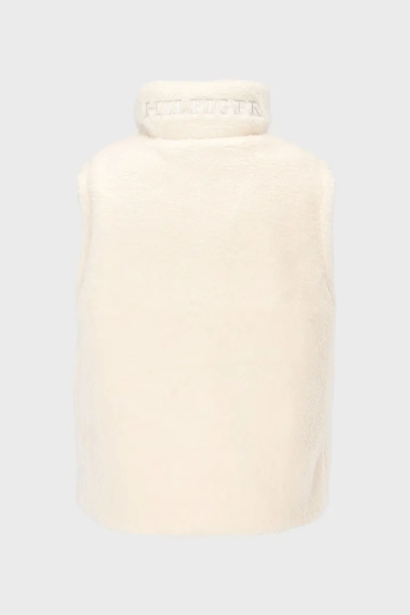 Женский белый пуховой двусторонний жилет LW DOWN REV TEDDY VEST 4