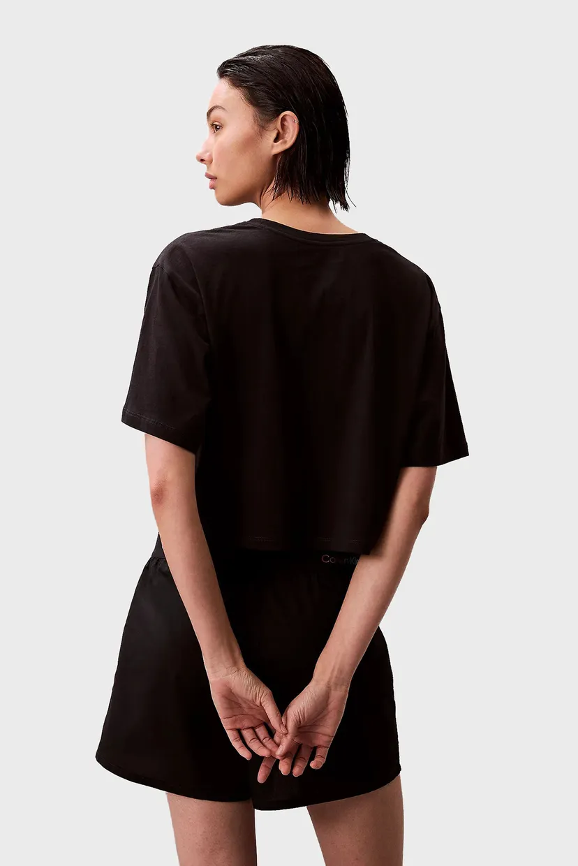 Жіноча чорна футболка COTTON BOXY CROP PRIDE 3