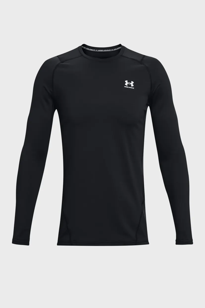 Чоловічий чорний термореглан UA CG Armour Fitted Crew 5